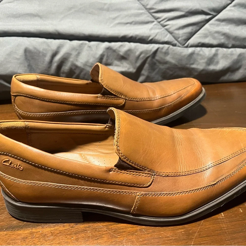 Men's Brown Leather Slip-On Shoes‎